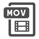 document, extension, file, format, mov, movie, video
