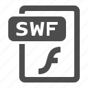 document, extension, file, flash, format, swf