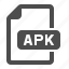 apk, document, extension, file, format 