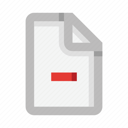 File, delete, paper, remove, blank, minus, interface icon - Download on Iconfinder
