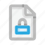 file, lock, document, format, extension, paper, locked, protected 