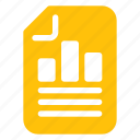 file, document, bar chart, statistics, analytics