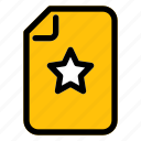 file, document, star, rating, feedback