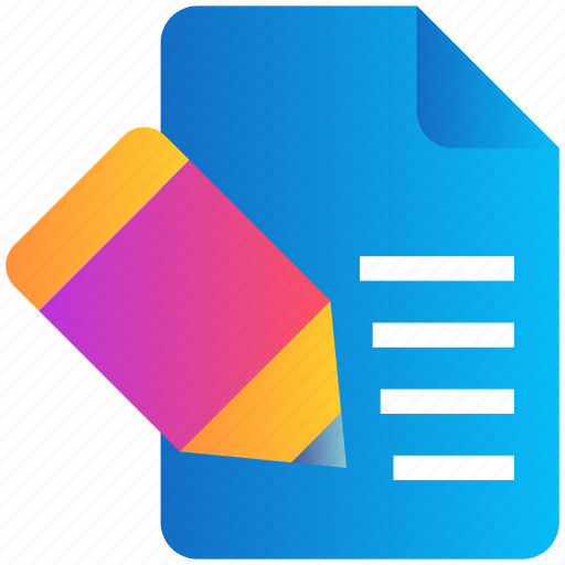 Document, edit, file, pencil, writing icon - Download on Iconfinder