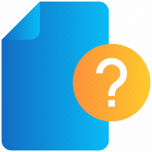 Document, file, mark, question icon - Download on Iconfinder