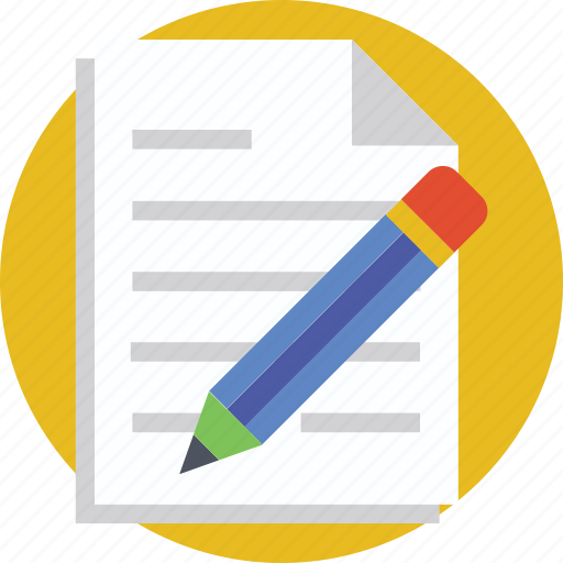 Document, files, pencil and paper, writing, writing on paper icon - Download on Iconfinder