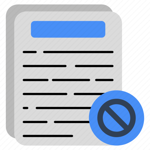 Ban folder, ban document, doc, archive, binder icon - Download on Iconfinder
