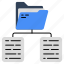 folder network, document, doc, archive, binder 