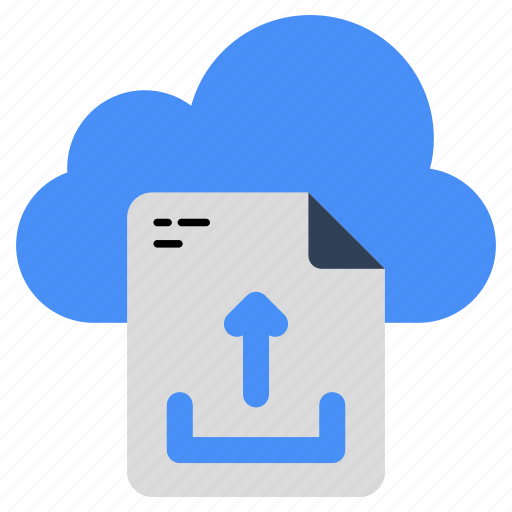 Cloud file upload, document upload, cloud data transfer, cloud technology, cloud computing icon - Download on Iconfinder