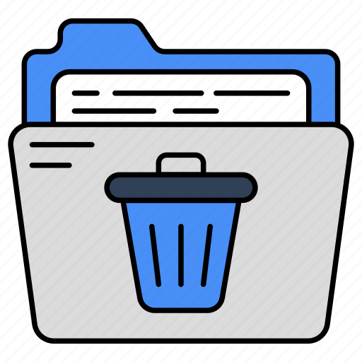 Delete folder, delete document, doc, archive, binder icon - Download on Iconfinder