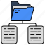 network folder, document, doc, archive, binder 