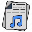 music file, file format, filetype, file extension, document