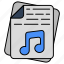 music file, file format, filetype, file extension, document 