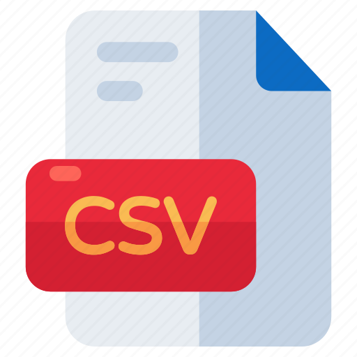 Csv file, file format, filetype, file extension, document icon - Download on Iconfinder