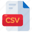 csv file, file format, filetype, file extension, document 