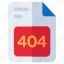 404 file, file format, filetype, file extension, document 