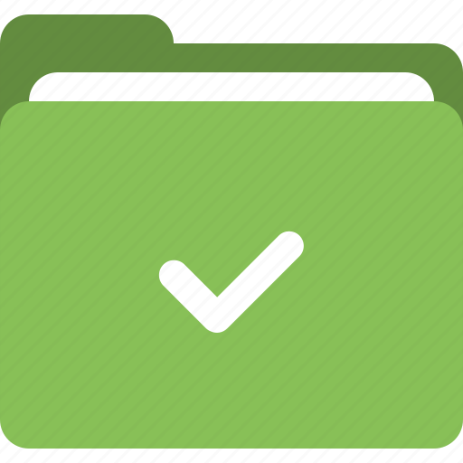 Accepter folder, checked, documents reviewed, folder icon - Download on Iconfinder