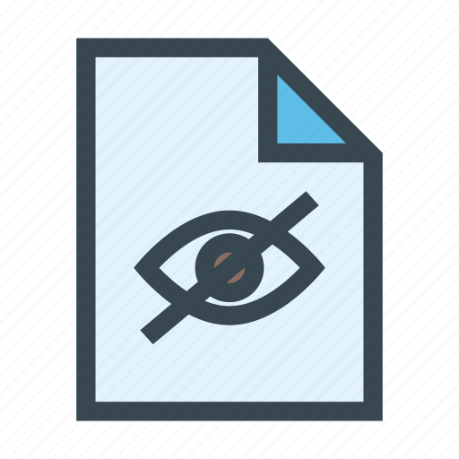 Document, eye, file, hide, invisible icon - Download on Iconfinder