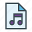 document, file, music, sound 