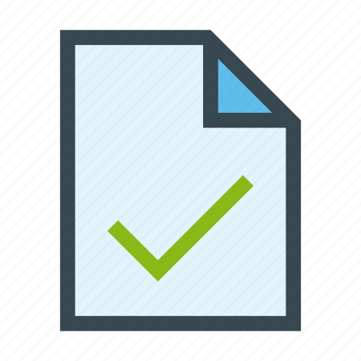 Accept, document, file, ok, tick icon - Download on Iconfinder
