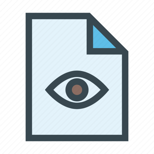 Document, eye, file, read, visible icon - Download on Iconfinder