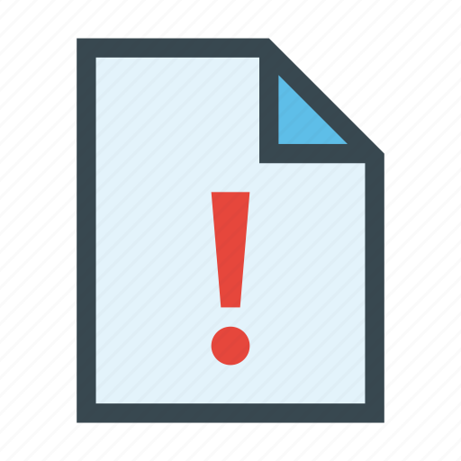 Alert, document, error, file, warning icon - Download on Iconfinder