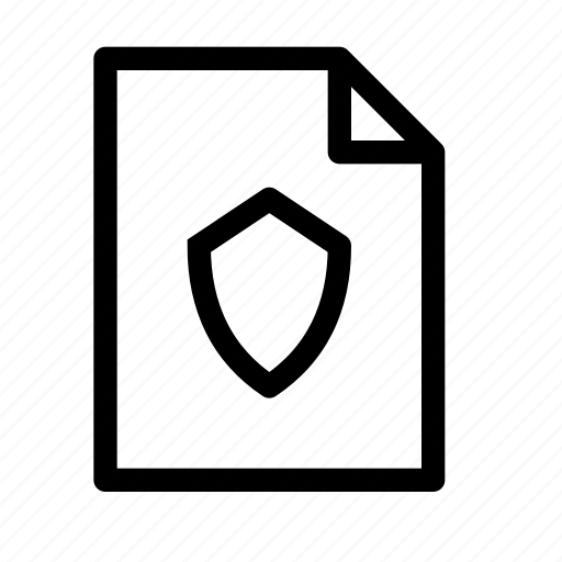 Document, file, protection, safe, secure, shield icon - Download on Iconfinder