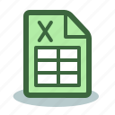 document, excel, file, format, spreadsheet, xls