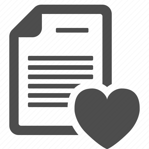 Document, file, heart, letter, love, page icon - Download on Iconfinder