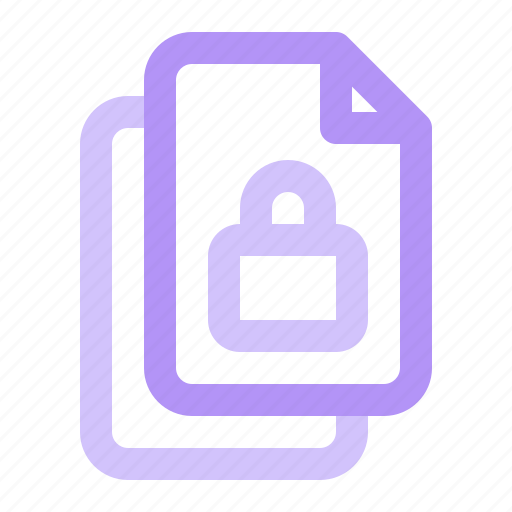 Document, file, lock, padlock, protection, secure, security icon - Download on Iconfinder