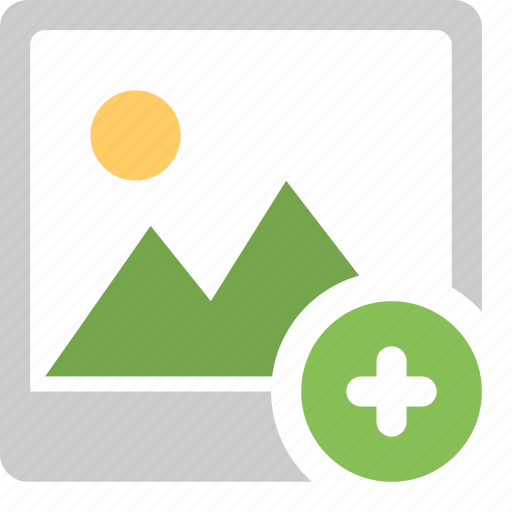 Gallery, image, media, new, photo, plus icon - Download on Iconfinder