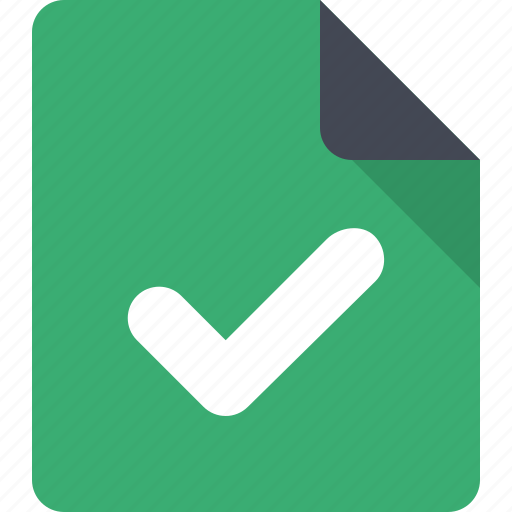 Approve, approved, checkmark, document, file, verified, verified file icon - Download on Iconfinder
