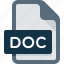 doc, document, extension, file, office, text, paper 