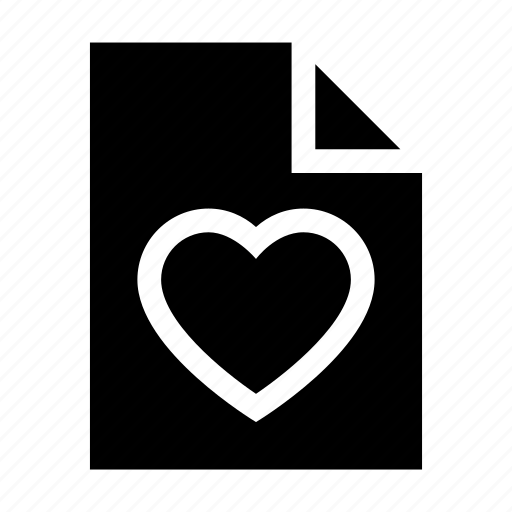 Document, fav, favourite, file, heart, love icon - Download on Iconfinder