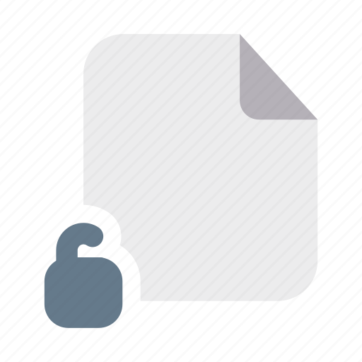 Files, unlocked, padlock, security, unlock, document, password icon - Download on Iconfinder