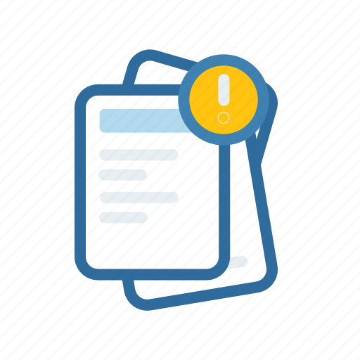 Attention, document, error, extenstion, file, format, paper icon - Download on Iconfinder