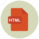 extension, file, html, type