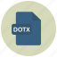 dotx, extension, file, type 