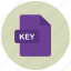 extension, file, key, type 