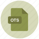extension, file, ots, type