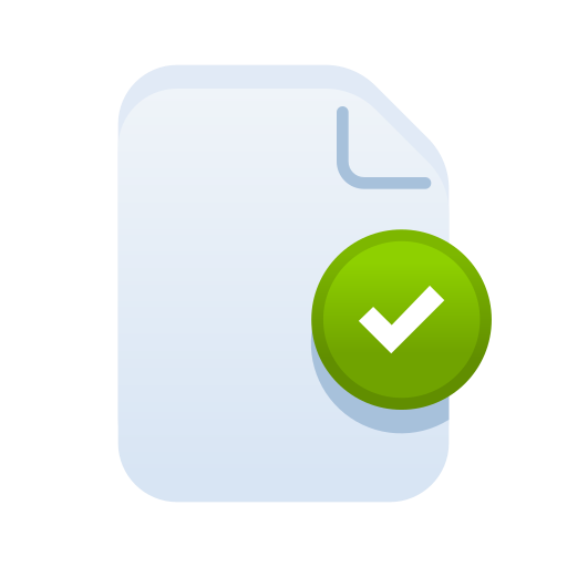 Approved, checkmark, document, file, filetype, ok, paper icon - Free download