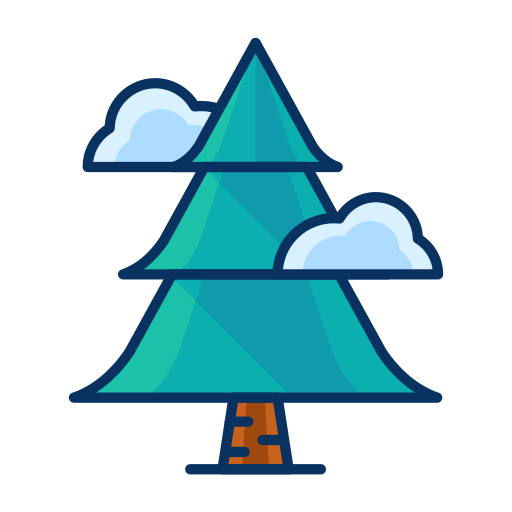 Christmas, cloud, forest, pine, tree icon - Free download