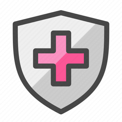 Shield, cross, red cross, immunity, protection, protect, health icon - Download on Iconfinder