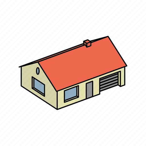 Building, garage, home, house, with, apartment, architecture icon - Download on Iconfinder