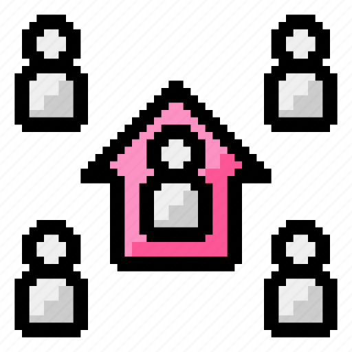 People, house, home, residence, shelter, quarantine, isolation icon - Download on Iconfinder