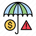 bank, danger, risk, umbrella