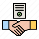 contract, deal, document, handshake