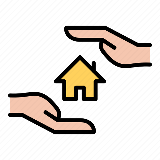 Hand, home, insurance, protection icon - Download on Iconfinder