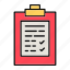 clipboard, contract, document, test 