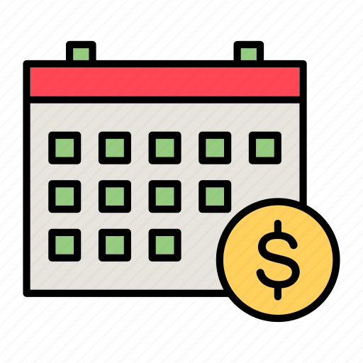 Calendar, deadline, money, payment icon - Download on Iconfinder